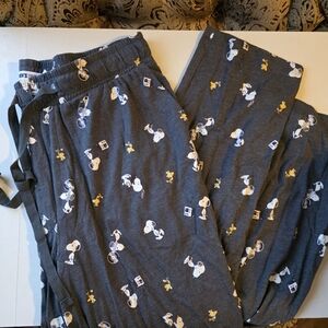 Mens Snoopy Pajamas - Gray